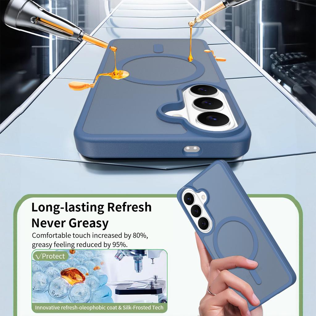 Magnetic Military Drop Protection Back Phone Cover for Magsafe Mag Safe Samsung S26 Ultra S25 A15 A16 A17 A26 A35 A36 A56 A37 A55 A57 Matte Phone Case
