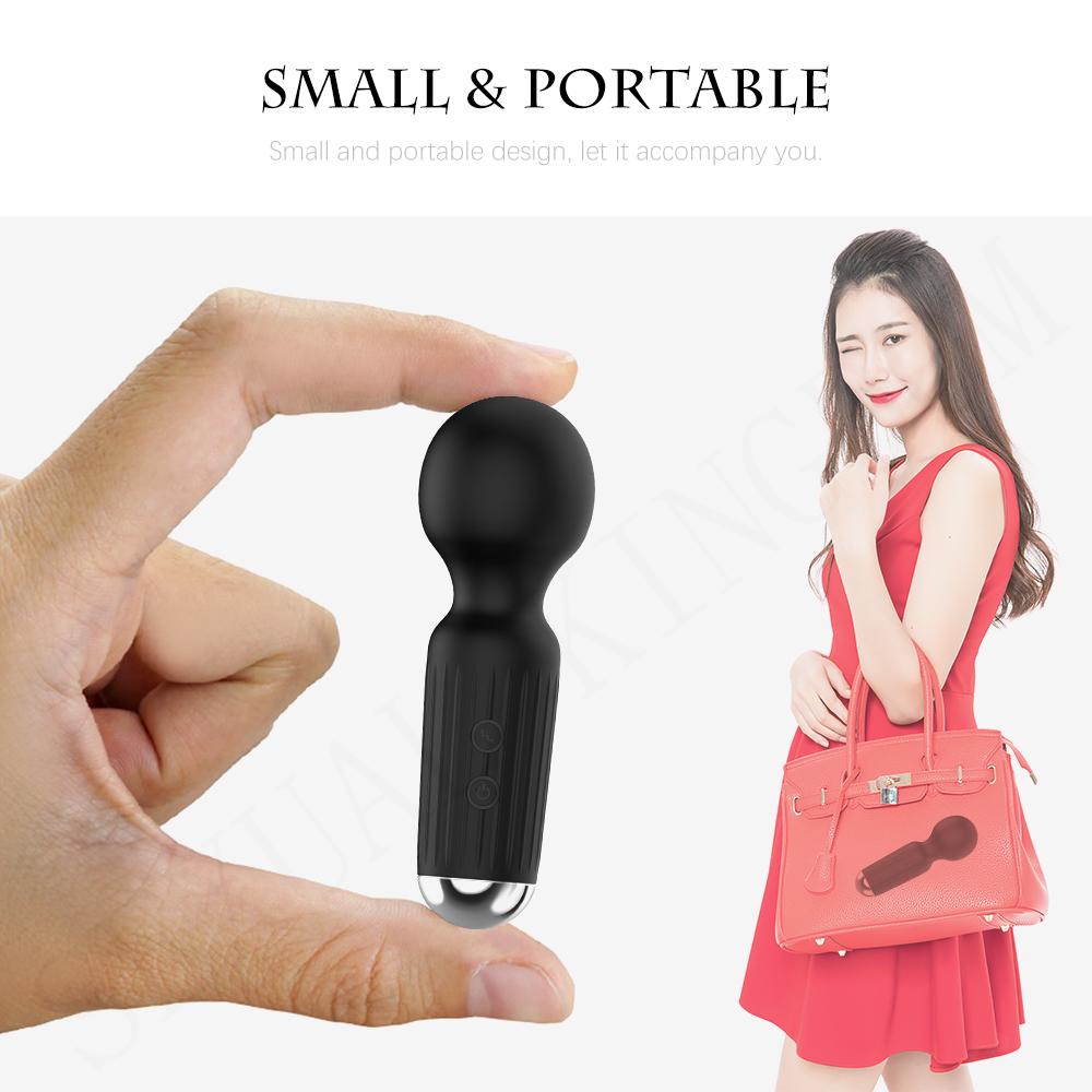 20 Modes Strong Motor Vibrators Mini Av Wand Small Portable Sticks G-spot Clitoral Stimulator Female Masturbator Adult Sex Toys