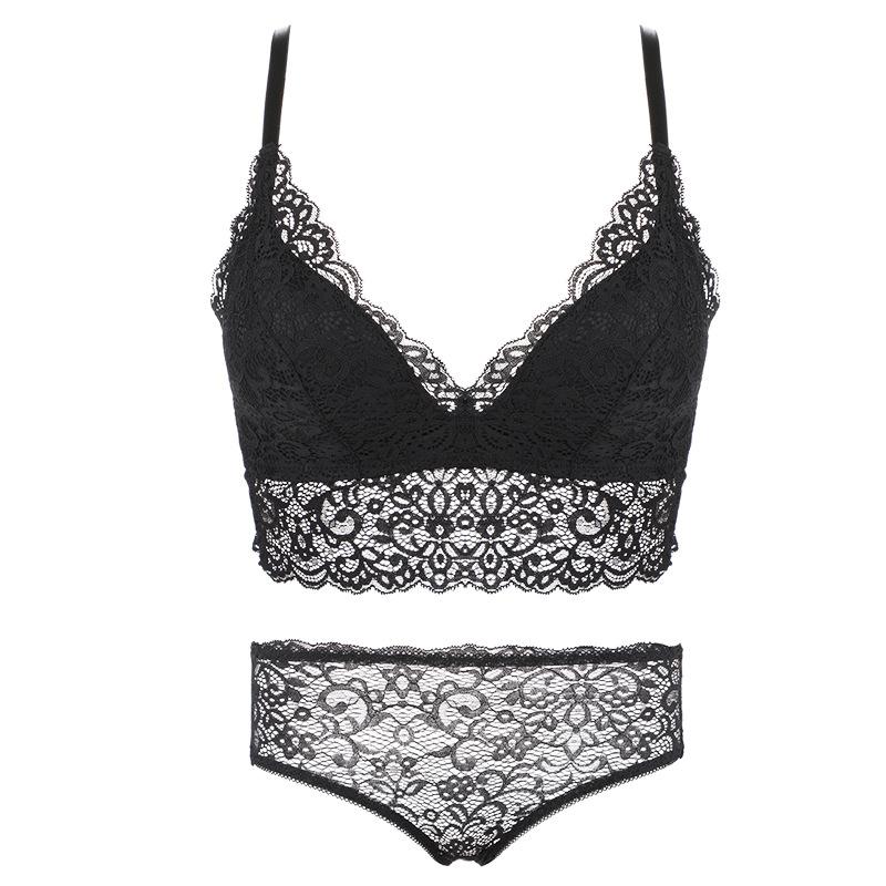 

French Sexy Triangle Cup Lace Bra Set Super Gathering Bras Without Steel Rim 32/70 ab cup