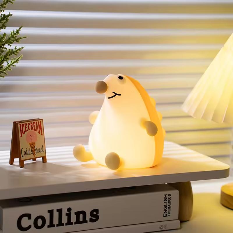 

Dimmable Baby Night Lights Stress Relief Silicone Hedgehog Rechargeable Nightlight for Kids Girl Room Decor Lamp Christmas Gift