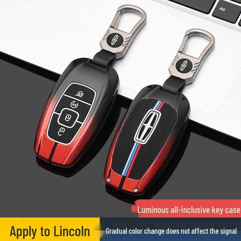 Compatible Metal Key Case for Lincoln Models: Corsair, Aviator, Navigator, MKX, Continental, MKZ, MKC