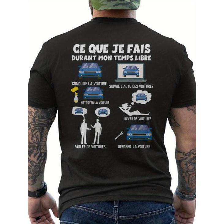 Men'S T-Shirt Featuring Car-Themed Humor, Designed For Leisure Time. It Has A Print On The Back And Is Made From, Ensuring Comfort And Breathability.