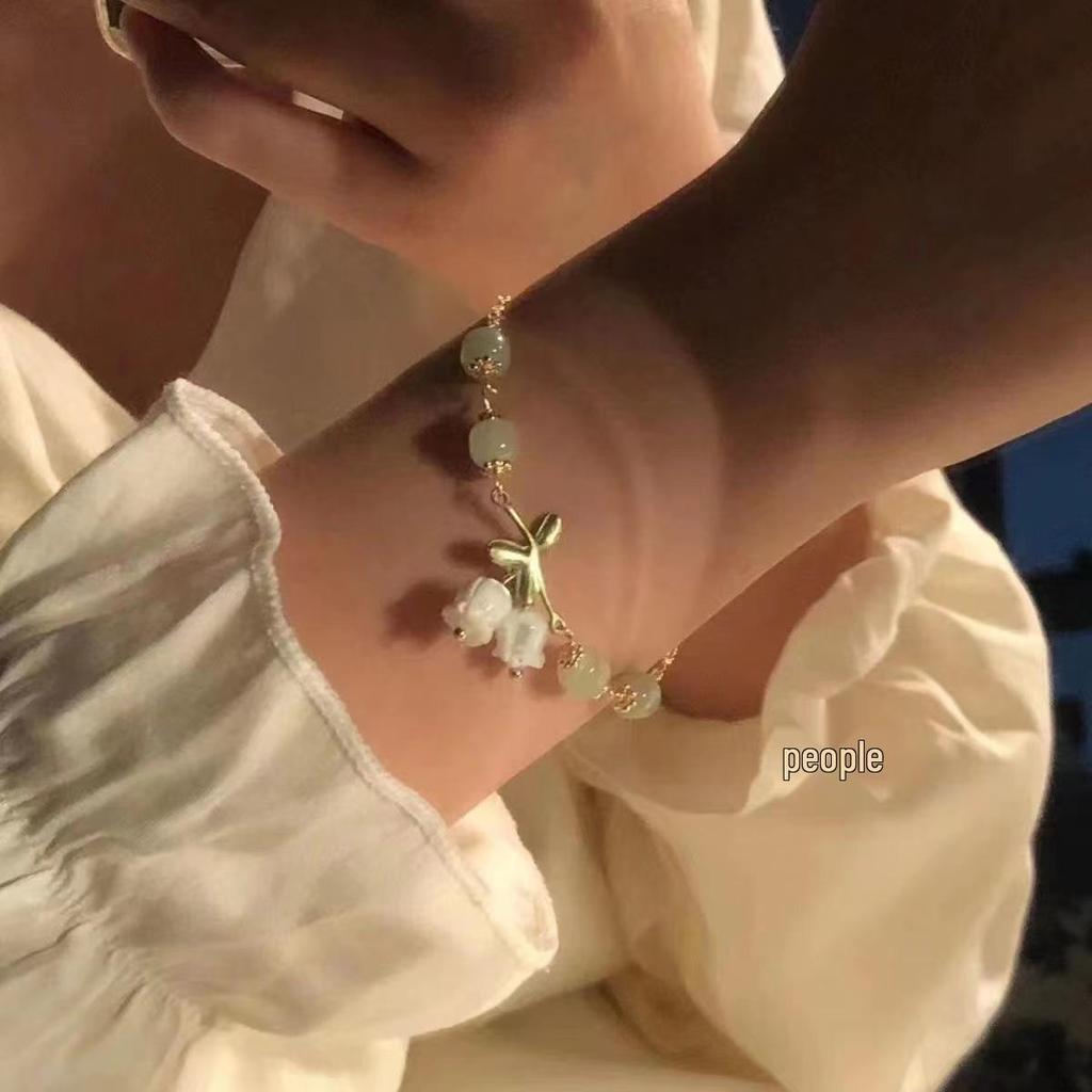 Elegant Lily of the Valley Charm Bracelet for Women - Versatile, Retro, and Perfect for Nature Lovers