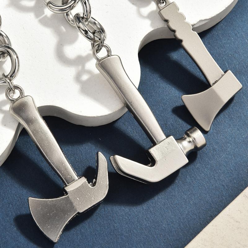 Keychains For Men Car Bag Keyring Outdoor Combination Tool Portable Mini Utility Pocket Clasp Hammer Wrench Pliers Shovel