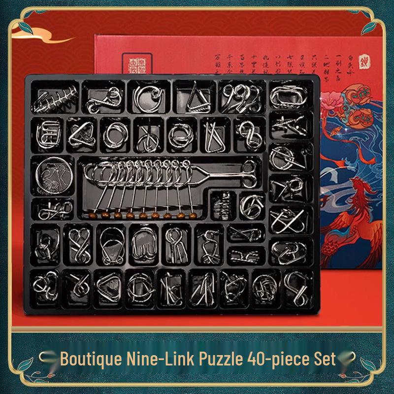 

Набор головоломок «Девять связанных колец»: Набор из 25 штук головоломок Любань из нержавеющей стали для детей младшего школьного возраста.