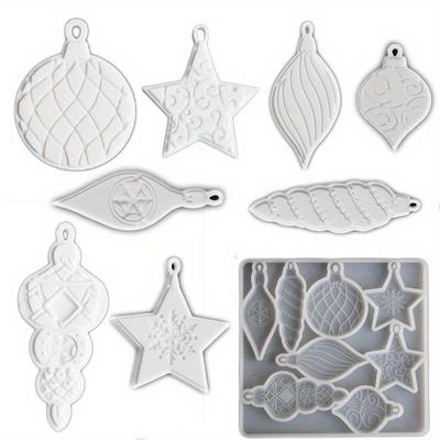 DIY Ocean Conch Starfish Gypsum Fragrance Stone Mold Christmas Star Snowflake Lamp Painting Hanging Silicone Mold