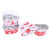 10Pcs/Set 100Ml Heart Shaped Aluminum Foil Cake Cup With Lids Baking Pans