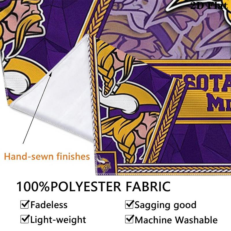 Minnesota Vikings Wandteppich Ästhetischer Wandbehang Bedruckter Stoffdecke Dekorative Wandteppiche für Schlafzimmer Wohnzimmer Heimdekoration