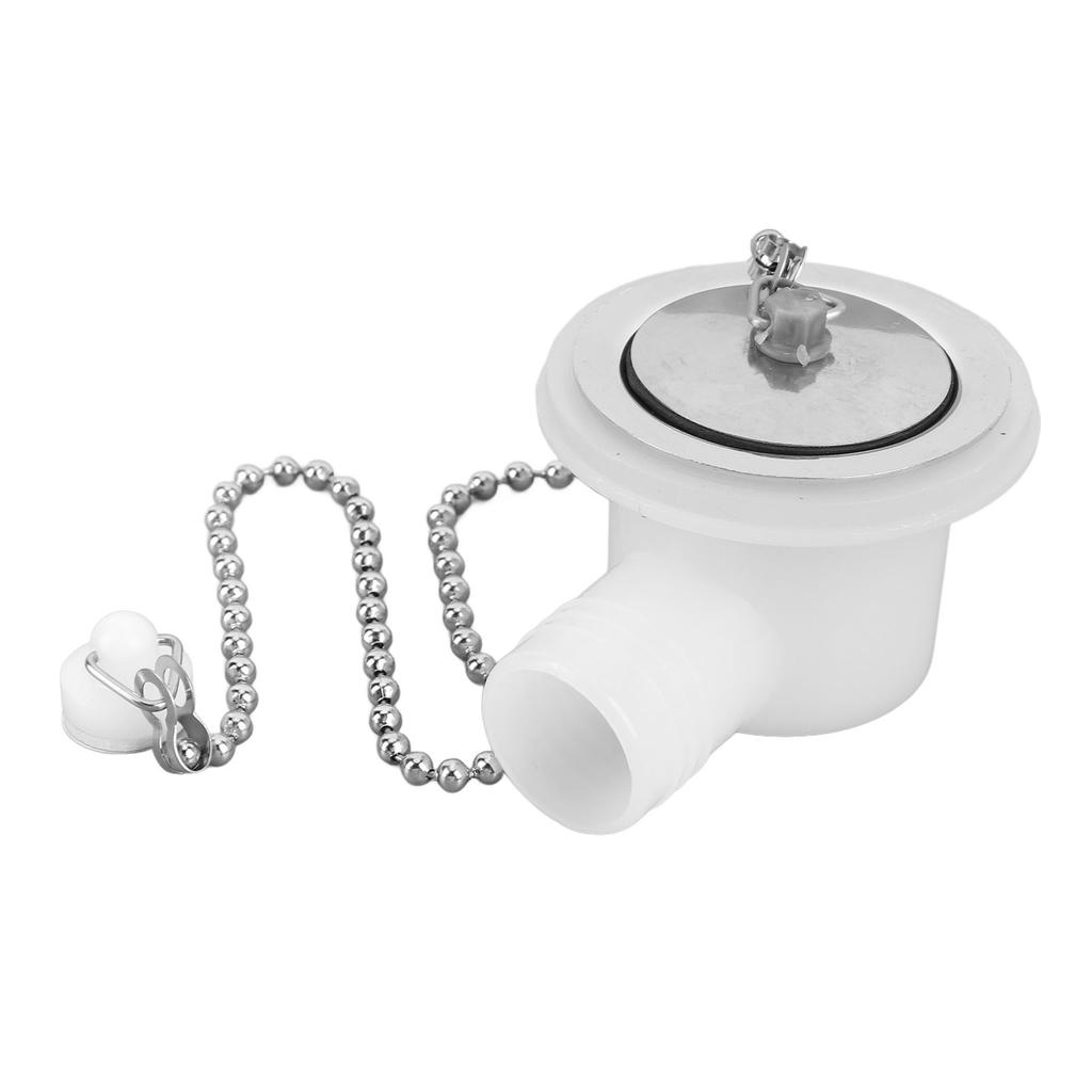 RV Sink Drain Connector Right Angle Stainless Steel Strong Sealing Space Saving Drain Pipe Hose Plug Sewer Adapter for