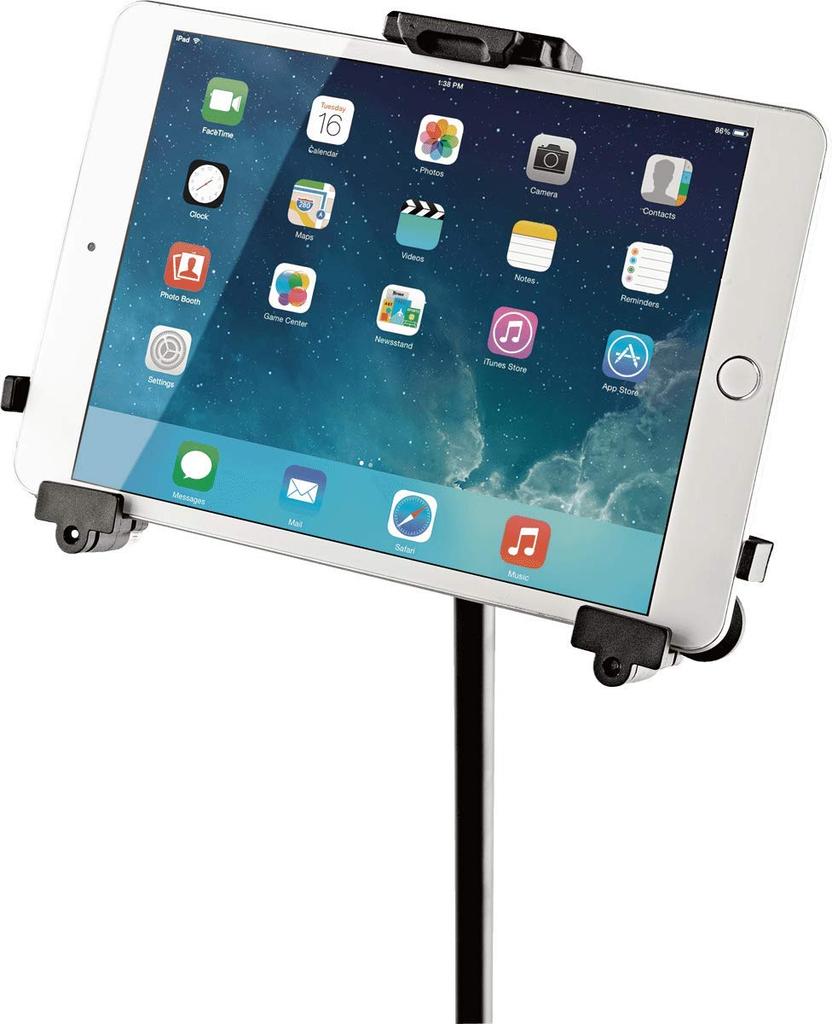 K&M TabletPC Holder for Microphone Stand Mounting [19795] Color: Black
