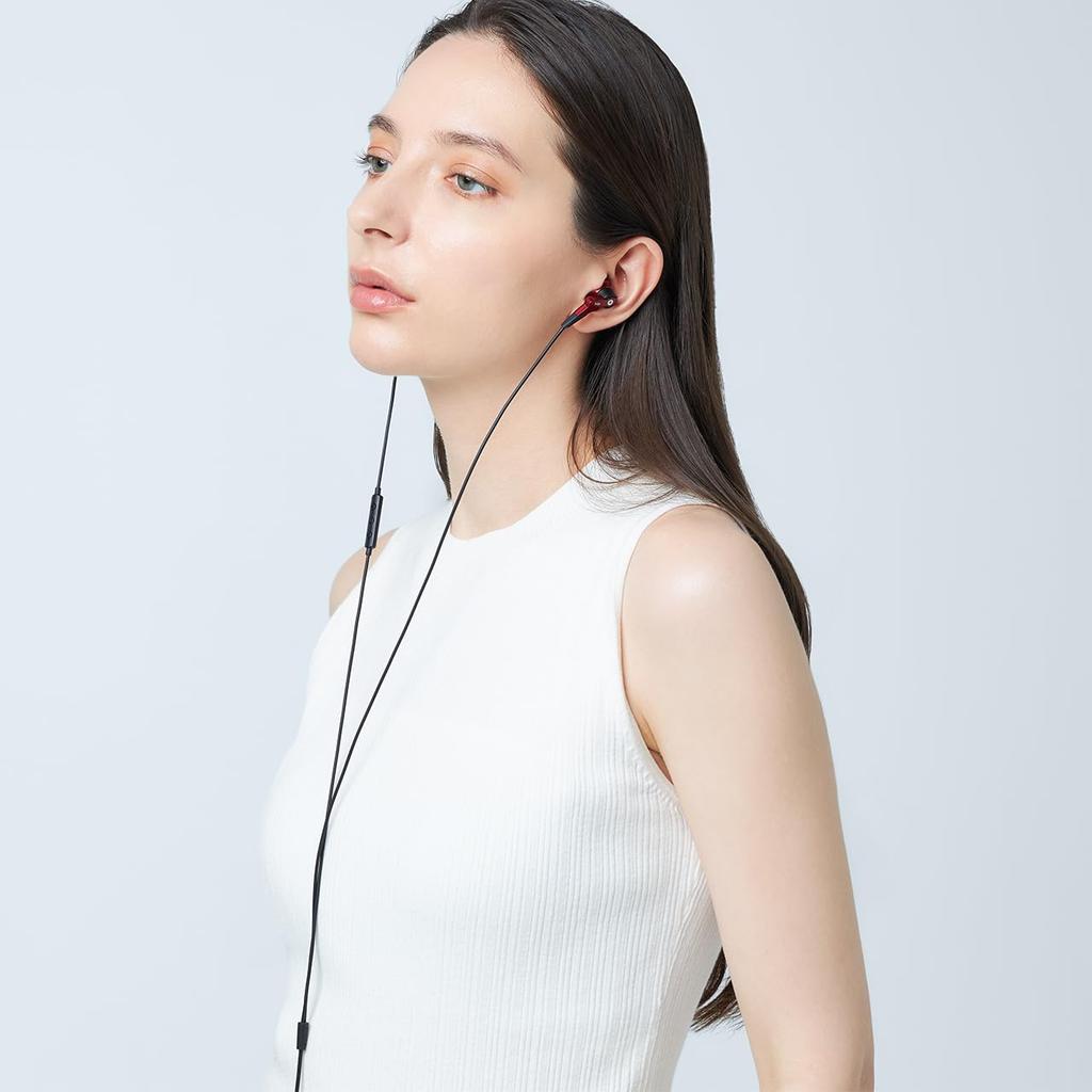Radius New VOLT series standard model with heavy featuring a structure wired design HP-NHR11C High-Resolution USB-C Earphones ear's bass, High-MFD
