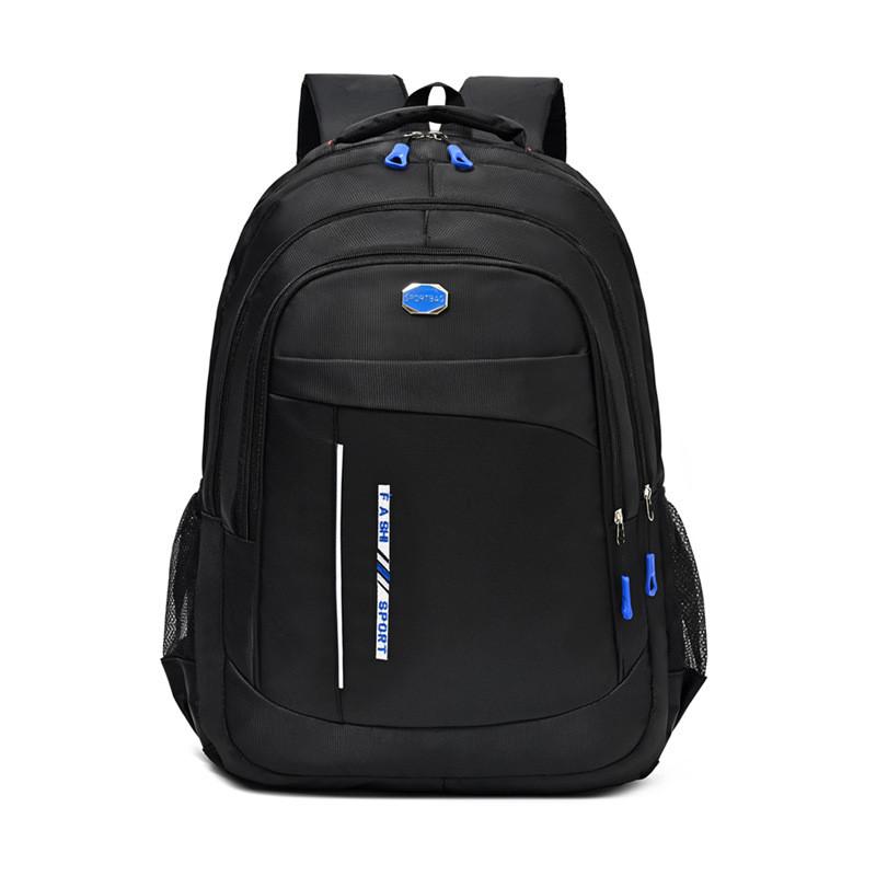 Oxford Cloth Unisex Travel Backpack With Letter Stripe Pattern For Commuting And School Use