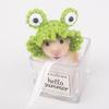 Pet Rabbit Ears Hat Photo Props for Hamster Handwoven Cap Rainbow Carrot