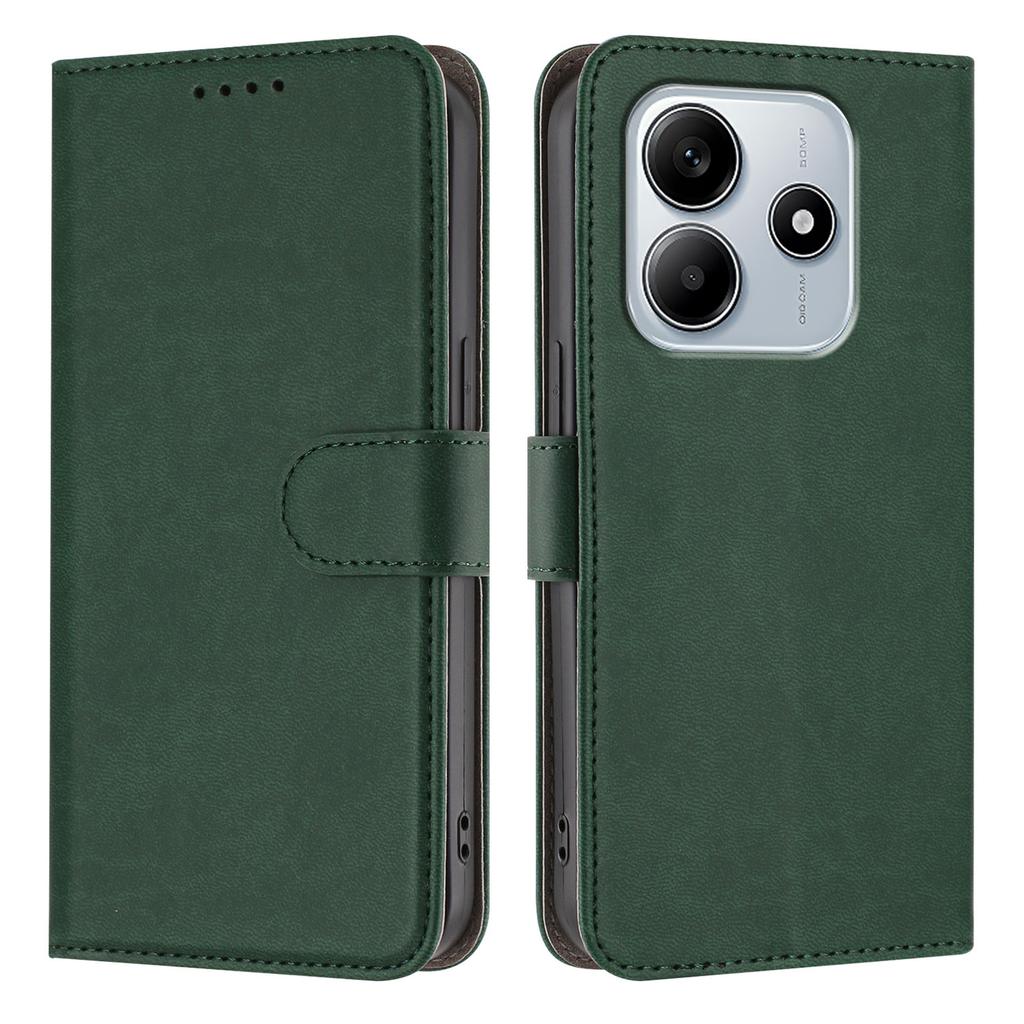 For Xiaomi Redmi Note 14 5G (China)/Xiaomi Poco M7 Pro 5G/Xiaomi Redmi Note 14 5G Leather Case Solid Color Phone Cover with Wallet