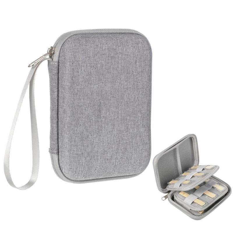 Saxophone Reed Storage Bag with Mesh Pocket Waterproof Reed Container Saxophone Clarinet Reed Holder Organizer серый