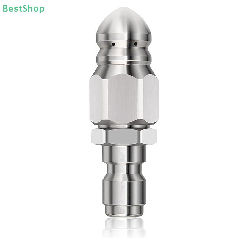 Stainless Steel High-pressure Nozzle,Sewer Jetter Nozzle Pressure Drain Jetter Hose Nozzle 1/4''Quick Connector