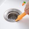 Cute Carrot Shape 2-In-1 Garbage Clip Dust Stain Removal Shovel Kitchen Sink Cleaning Tools Bathroom Hair Catchers Clips