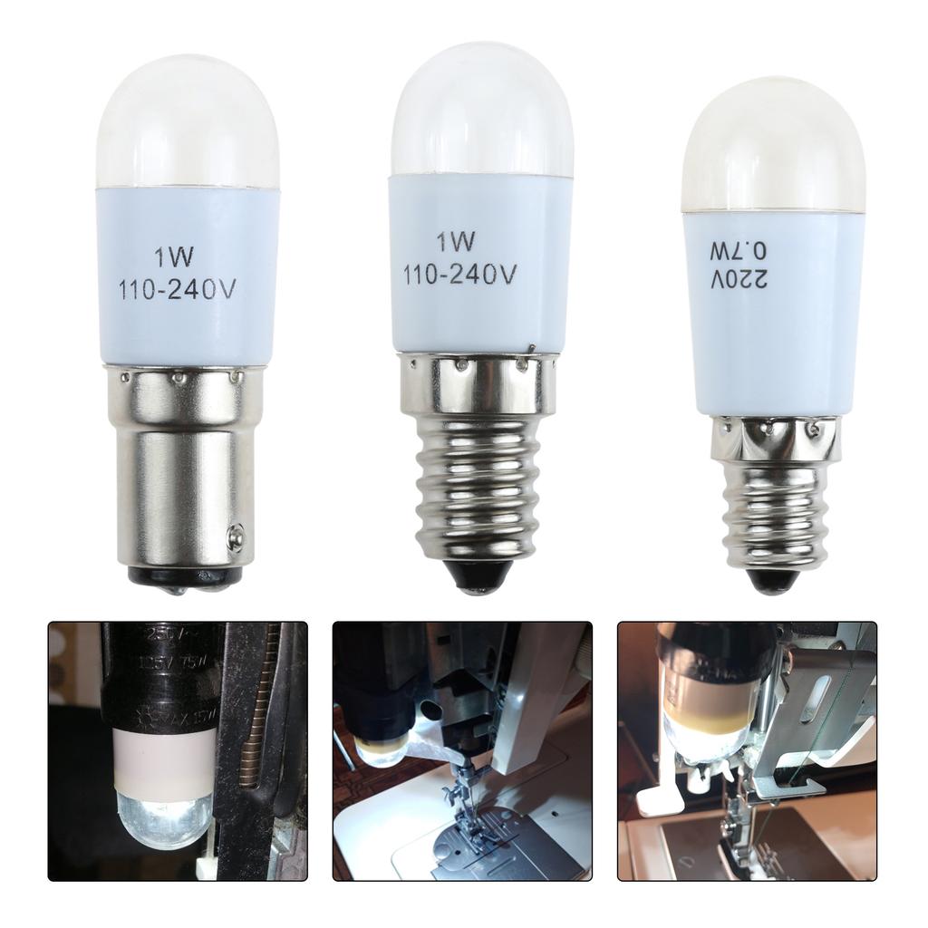 BA15D/E14/E12 Universal Screw Sewing Machine LED Bulb Light Illuminate 1W 0.7W Sewing Lamp for Household Sewing Machine 220V 1PC