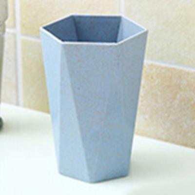 Toothbrush Cup Blue Rhombus Multifunctional Sturdy Lightweight Stylish Mouthwash Cup for Bathroom Home