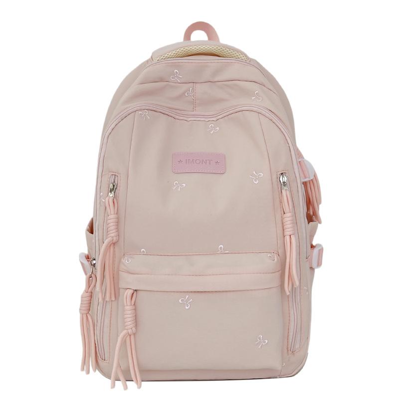 Schoolbag hot sale high value new Japanese ins fresh sweet candy color butterfly backpack junior high school students light shoulders