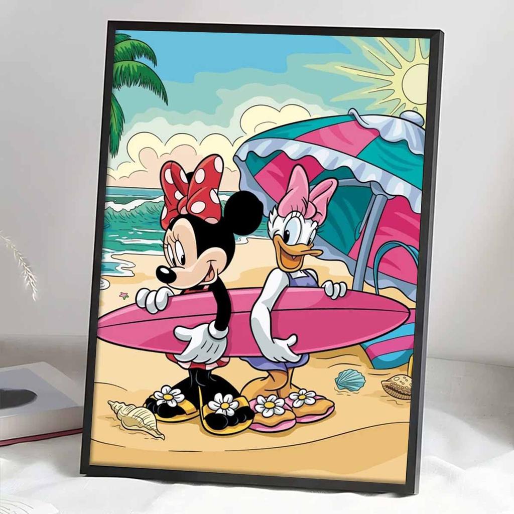 DIY Diamond Painting Minnie and Des Cross Stitch Kit Mosaic Art Diamond Painting Full Circle Diamond Home Decoration