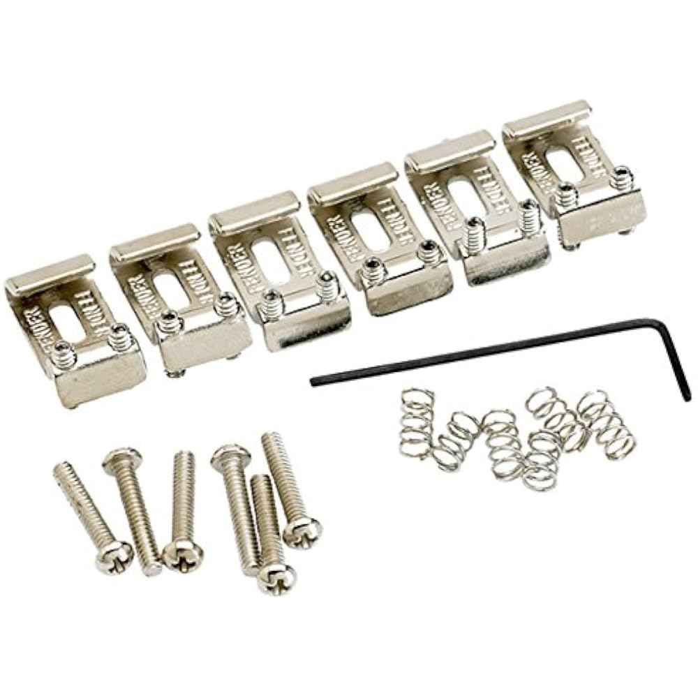 Fender Parts American Vintage Stratocaster® Bridge Saddles, Nickel