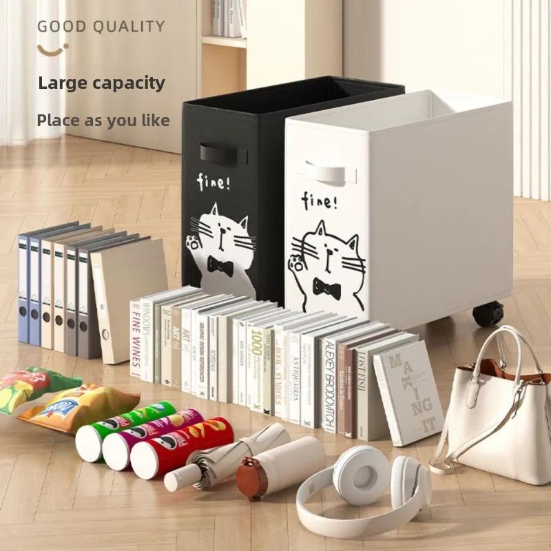 40Cm Folding Laundry Basket Large Capacity Storage Box With Roller For Clothes Fitness Equipment Snack Toy Office Organizer Box