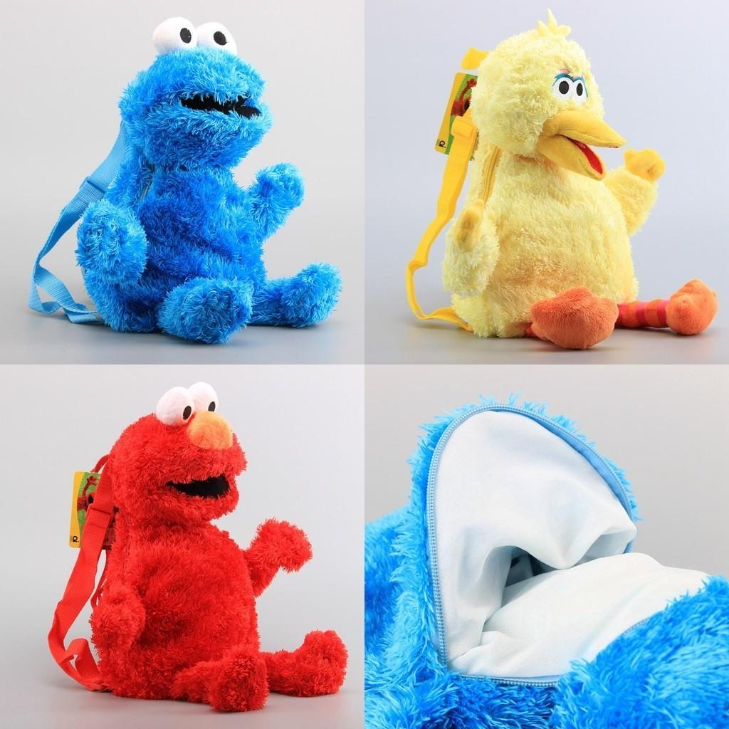 Zaino Morbido di Sesame Street Elmo Mostro Biscotto Big Bird Bambola Per l'Uso Quotidiano