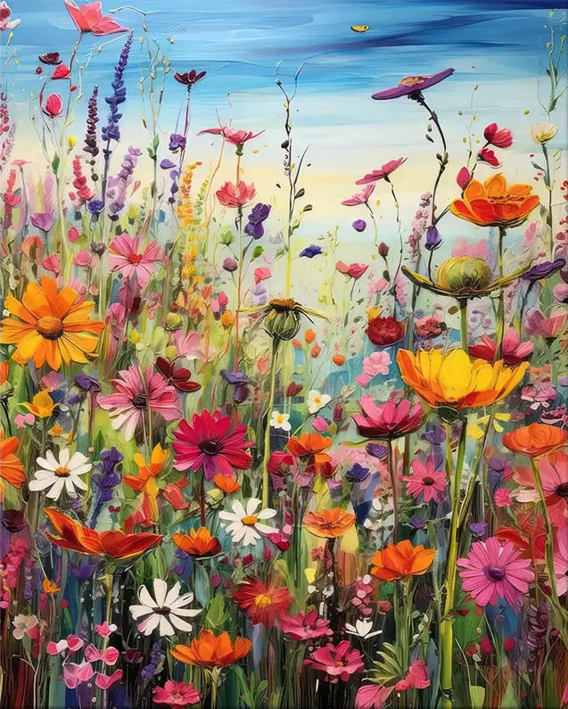 Flowers Number Painting Diy Painting Kit For Adults Paint By Numbers Canvas Acrylic Painting Custom Paint By Number Gift paint