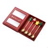 4 Pieces Christmas Cutlery Spoons Forks Stainless Steel Flatware for Wedding Party