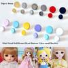 20pcs Mini Round Head Buttons Metal Doll Shoes Buckles  DIY Doll Clothes Accessories