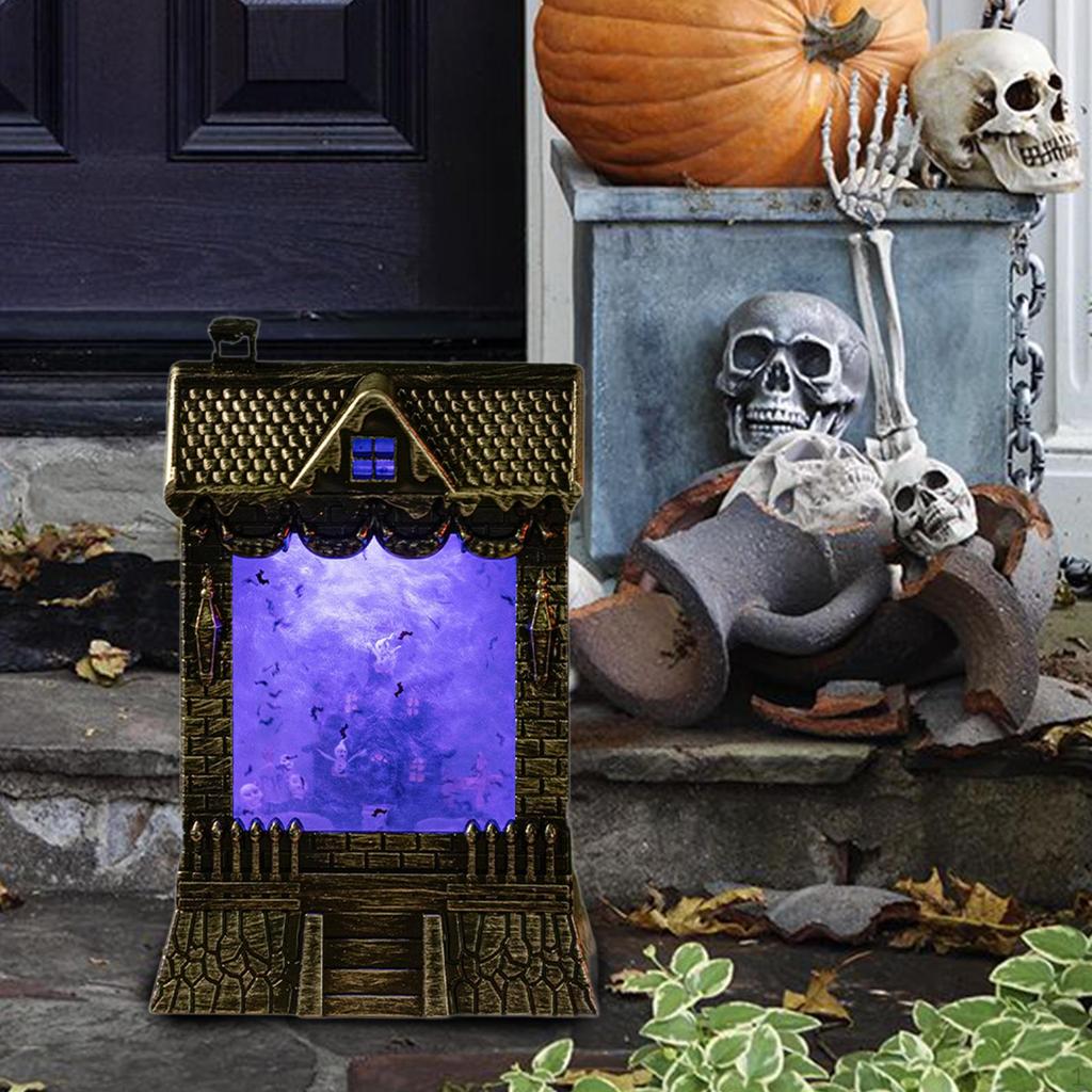 Halloween Lantern Light House Shape Lighting for Porch Holiday Costume Party