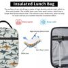 Cartoon Great White Shark Insulated Lunch Bag for Kids School Cooler Thermal Food Box Tote Portable Lunch Boxes Container