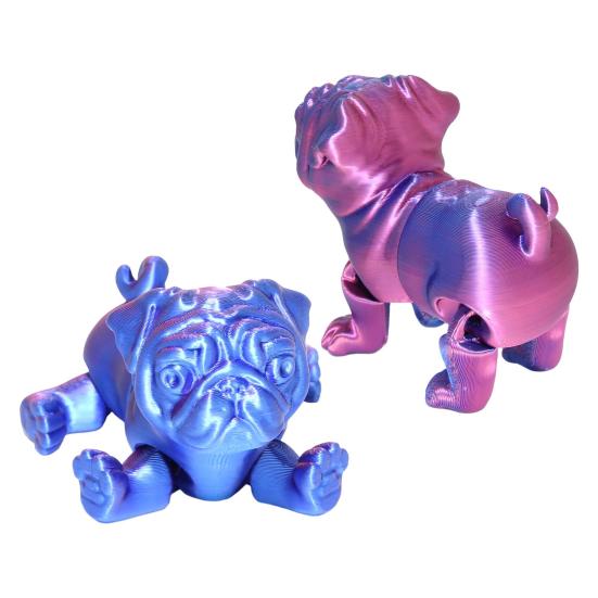 3D Printed Dog Model Collectible Fidget Toy Puppy Ornament with Movable Joints Flexible Stress Relief