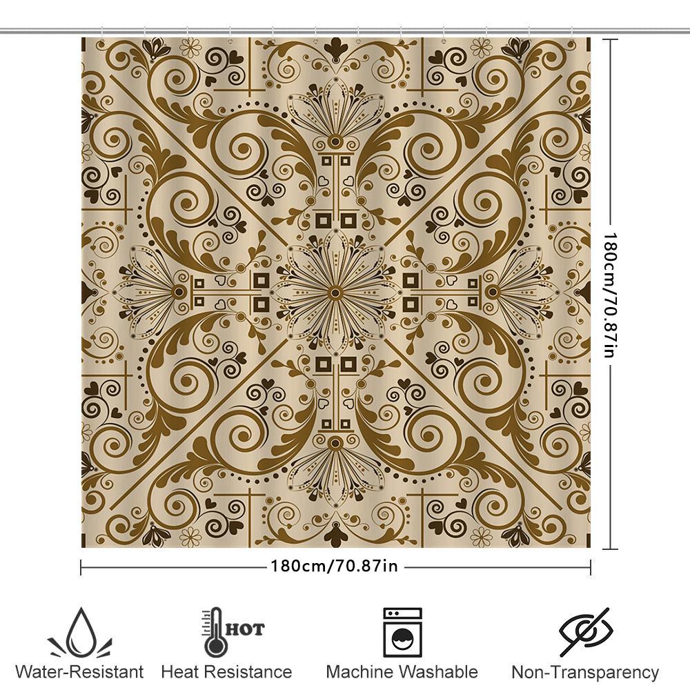 Vivid Oriental Scene Shower Curtain Perfect For Adding A Touch Of Serenity To Your Bath