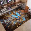 Butterfly Theme Soft Crystal Velvet Rug Custom Name & Text Print Non Slip Floor Rug for Bedroom Living Room
