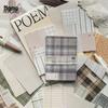 Mò Mò Bái Kraft Paper Plaid Series: Original Bullet Journal Material - 4 Designs