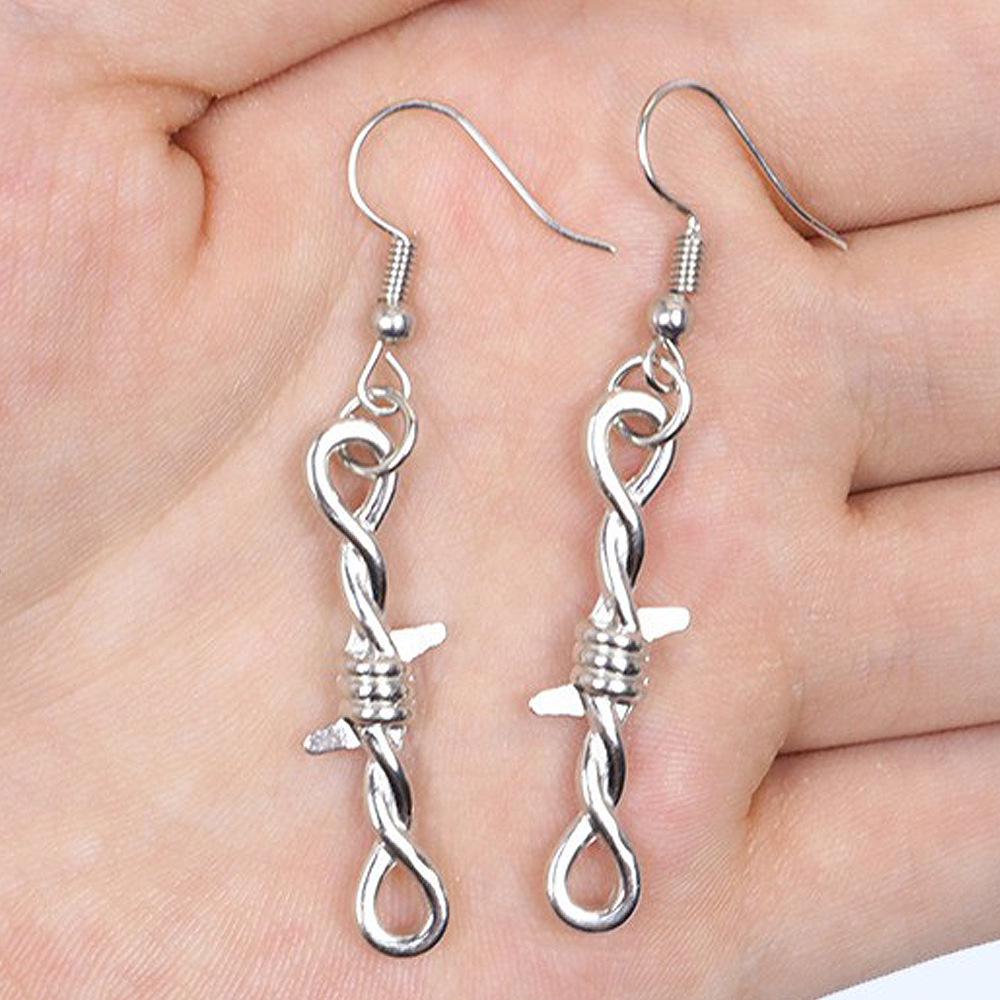

Neutral Style Hip Hop Gothic Barbed Wire Necklace with Small Thorns