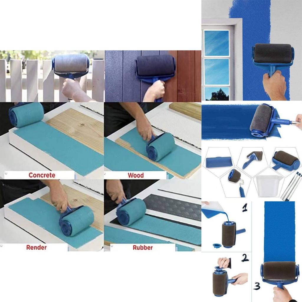 Essential Round Roller Brush For Smooth Paint Application In Home Renovation With Extended Handle