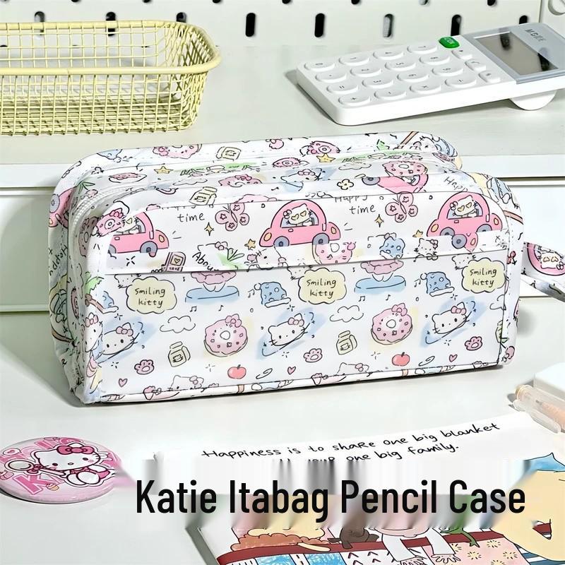 Winter Pattern Multi-Layer Pencil Case: Cute, Large Capacity, Multi-functional Stationery Bag for Students
