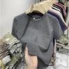 Women's Fashion Casual Summer Spring Solid Color Print Short Sleeve O-Neck Blouses Shirts