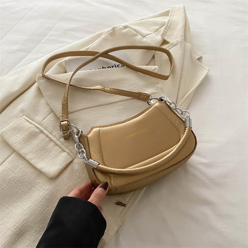 Simple And Elegant Solid Color Armpit Female Bag 2024 New Casual Commuter Fashion Handbag