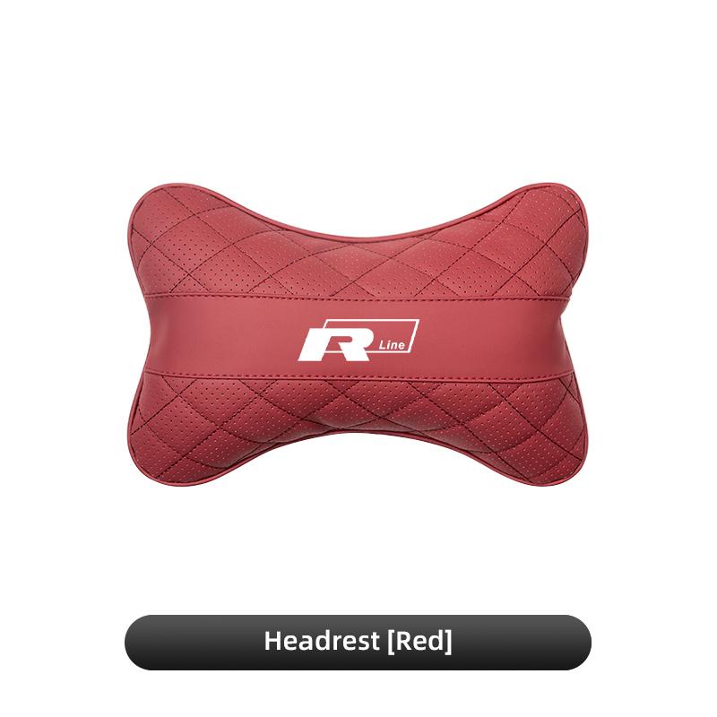 Car Seat Head Support Cushion Lumbar Pillow Interior Accessories / Hub Cap For VW R Golf Touran Octavia Motion GTI Polo Auto MK7