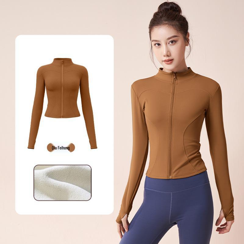 

Autumn Winter Seamless Shaping Sports Jacket with Fleece Extra Large