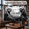Animals Theme Throw Blanket Custom Name Text Personalized Blanket Soft Cozy Blanket for Home Sofa Bed
