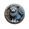 Round Metal Tin Sign Art Painting Wreath Decorative Plates Entrance Decor Gift Mask Theme For Bar Cafe Club Home Room Wall Decor