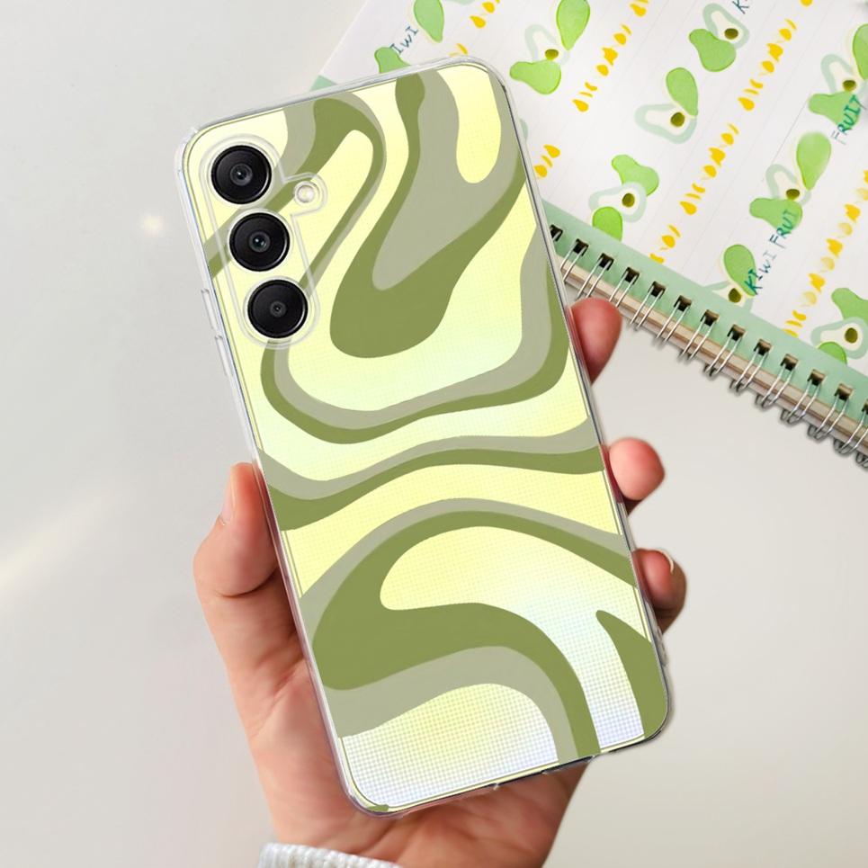 For Samsung Galaxy A25 5G 2023 Case Samsung A15 5G A35 A555G Transparent Soft TPU Etui With Fashion Pattern Galaxy A15 4G Cover