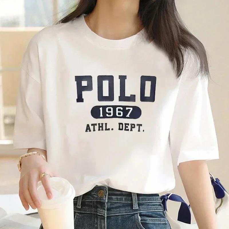

A gift for fans for the 2025 summer men s Polo1967 logo print T-shirt, short-sleeved Y2k clothing top 3XL