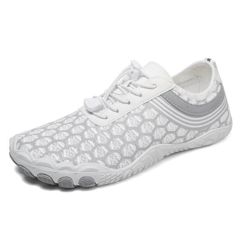 

Обувь для босых ног Мужская женская обувь для кросс-тренировок с широким носком Спортивные кроссовки Zero Drop для ходьбы по пересеченной местности Пеший туризм Бег 40 белый