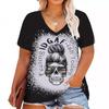 Sommer Damen V-Ausschnitt Übergröße Kurzarm T-Shirt trendige lockere T-Shirts Damen